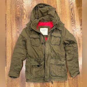 Abercrombie & Fitch Military Green Utility Coat